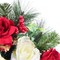 Artificial Christmas Flowers Faux Rose Bouquets Red Rose with Berries Winter Flower Arrangements Cemetery Flowers for Home Table Centerpieces Indoor Outdoor Xmas Holiday Party